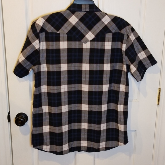 Levi's Blue Gray Plaid XL Men's Short Sleeve - Picture 4 of 4